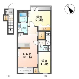 ブルーム三神峯【2階】の間取り