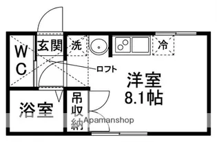 ペルシクム宮町【202号室】の間取り