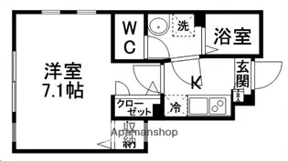 アセスト連坊【101号室】の間取り