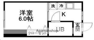 ピースフル仙台駅北(家具家電付)【208号室】の間取り