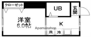 ピースフル仙台駅北(家具家電付)【203号室】の間取り
