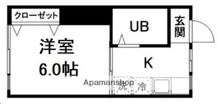 ピースフル仙台駅北(家具家電付)【103号室】の間取り