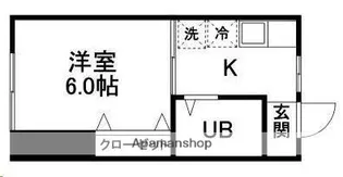 ピースフル仙台駅北(家具家電付)【104号室】の間取り
