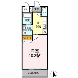 DーPACE角五郎【1階】の間取り
