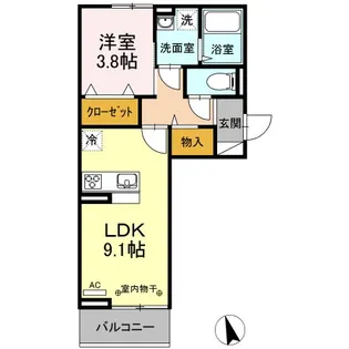 ボヌール H【2階】の間取り