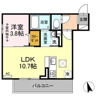 ボヌール H【1階】の間取り