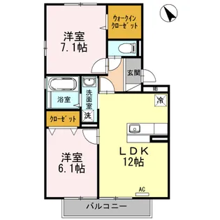 コンフォート美田園【3階】の間取り