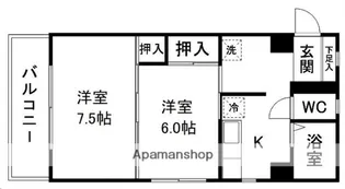 レジデンス銀杏【207号室】の間取り