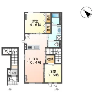 ルナ・ピエーナⅡ【2階】の間取り