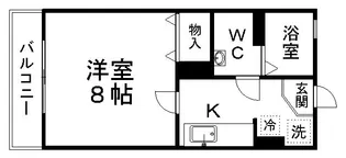 エスポアール長命【1階】の間取り