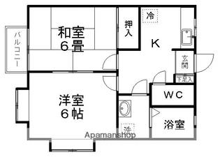 ガーデンヒルズA棟【1階】の間取り