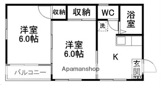 ベルコート米ケ袋Ⅰ【101号室】の間取り