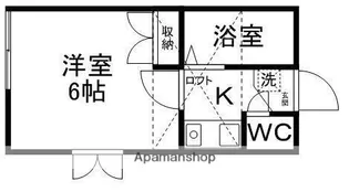 アップルハウス青山Ⅲ【101号室】の間取り