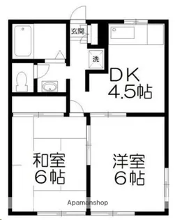 ヴィラクレストA棟【203号室】の間取り