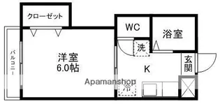 ピースフル一番町駅南(家具家電付)【303号室】の間取り