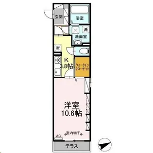 キャトルセゾン愛宕橋【1階】の間取り