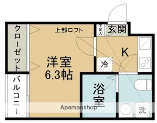 リリーブ仙台【105号室】の間取り