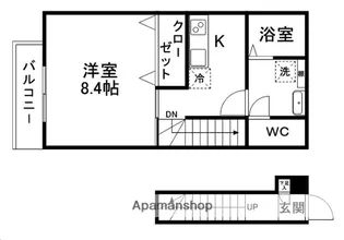 ミックス テラス・イズム【203号室】の間取り