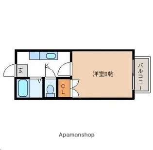 ローズガーデン泉中央【1階】の間取り