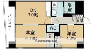 オルゴグラート仙台【203号室】の間取り