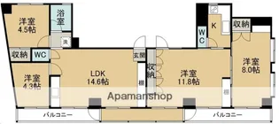 サンファンレジデンス【502号室】の間取り