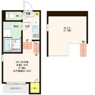 ハーモニーテラス西中田【1階】の間取り