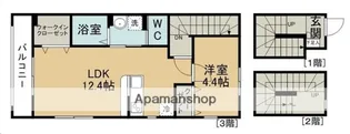 LA CASA DI ODAWARA【301号室】の間取り