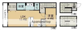 LA CASA DI ODAWARA【303号室】の間取り