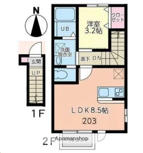 宮城県仙台市宮城野区新田4丁目【アパート】の間取り