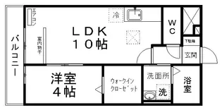 フラワータウン八木山【2階】の間取り