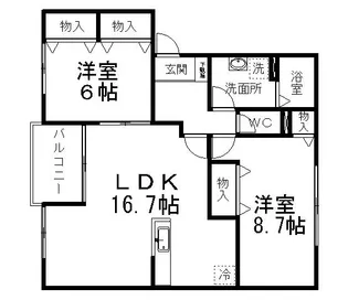 リバーサイドシャトー ABC【2階】の間取り
