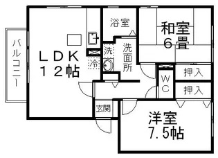 トゥインクル東中田【2階】の間取り