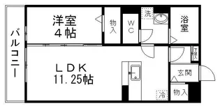 パレス イースト【1階】の間取り