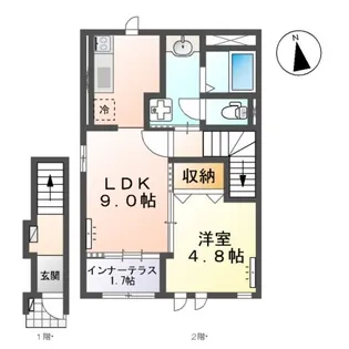 ポノジュア【2階】の間取り
