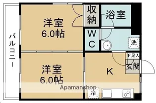 宮町ユートピアⅢ【301号室】の間取り