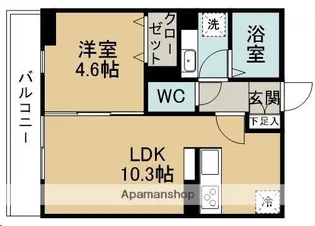 クレール八軒小路【302号室】の間取り