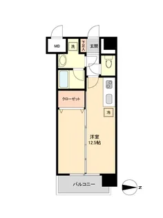 アーバンフラッツ青葉小田原【0512号室】の間取り