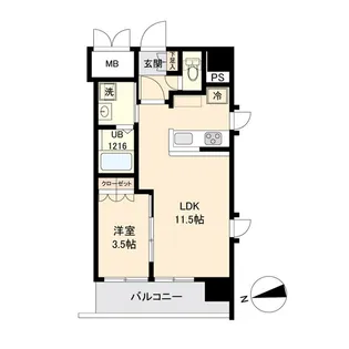 LASANTE薬師堂【5階】の間取り