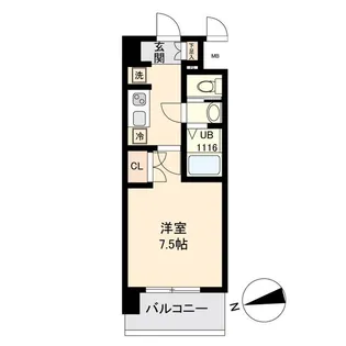 LASANTE薬師堂【5階】の間取り