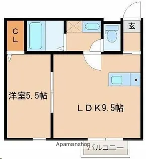 リングフィールド連坊駅前Ⅱ 【2階】の間取り