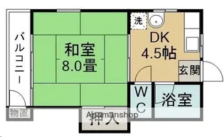 高砂フラワー【201号室】の間取り