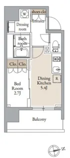 シーズンフラッツSENDAI EAST【7階】の間取り