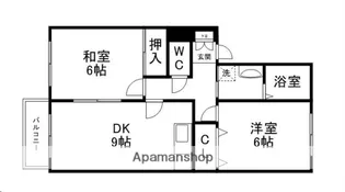 ヒルサイドテラスE【202号室】の間取り