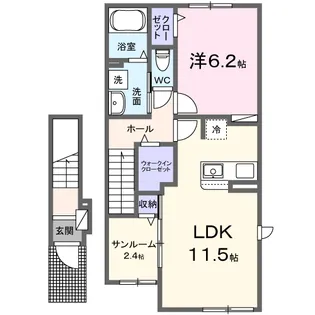 クレールK【2階】の間取り