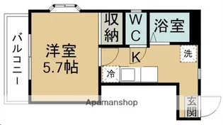 コーポウメダ【201号室】の間取り