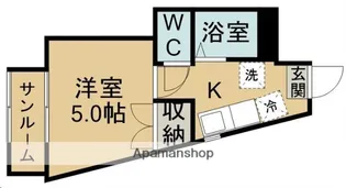 コーポウメダ【1階】の間取り