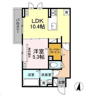 DーROOM柏木2丁目【2階】の間取り