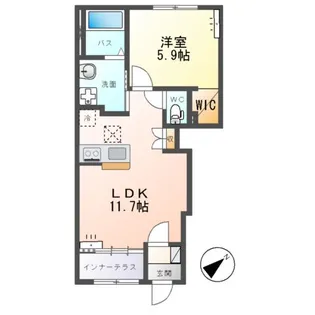 ロジュマン青山Ⅰ【1階】の間取り