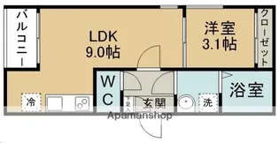 REGALEST榴岡公園【303号室】の間取り