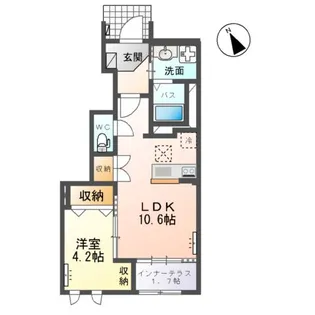 アジュール・M【1階】の間取り